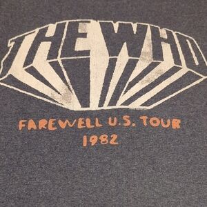 THE WHO 1982 Farewell Tour True Vintage Graphic T-Shirt